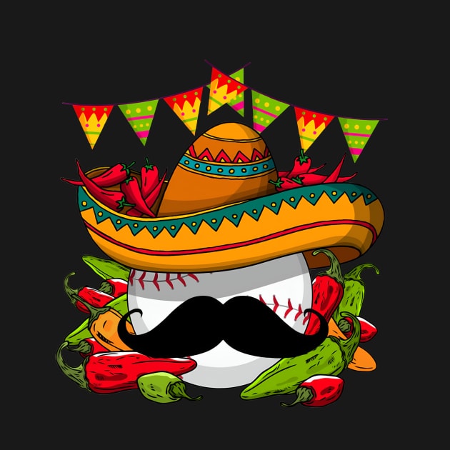 Cinco De Mayo Baseball Mexican Sombrero Funny Baseball Lover by Satansplain, Dr. Schitz