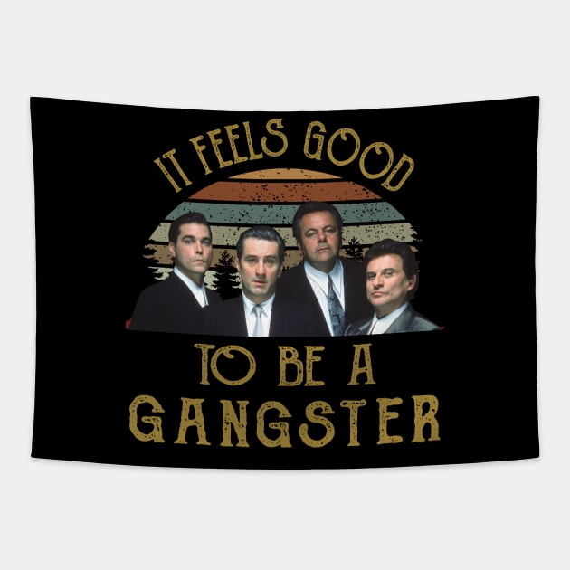 Vintage It Feels Good To Be A Gangster Tapestry by Tracy Daum