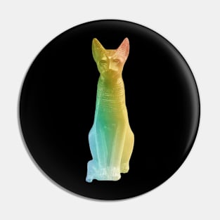 Rainbow Egypt cat Pin