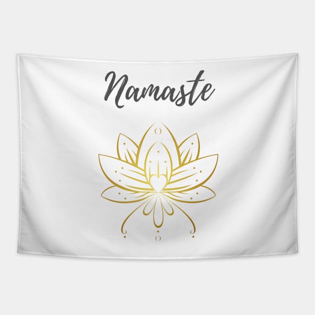 Namaste Lotus Tapestry by LifeSimpliCity