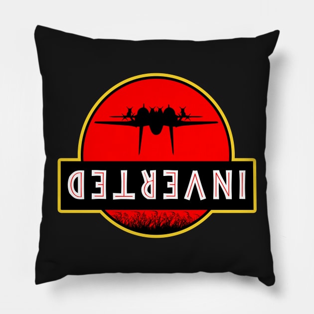 Top Gun Jurassic Park Inverted Pillow by Nova5