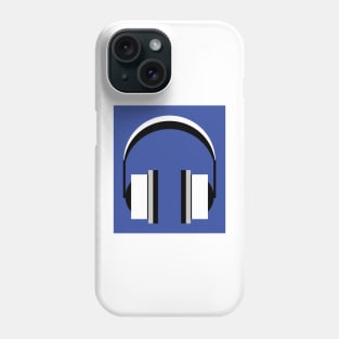 Headphones in dazzling blue Phone Case