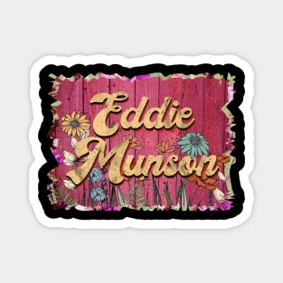 Classic Munson Personalized Flowers Proud Name Magnet