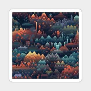 Pixel Art Repeating Pattern Magnet