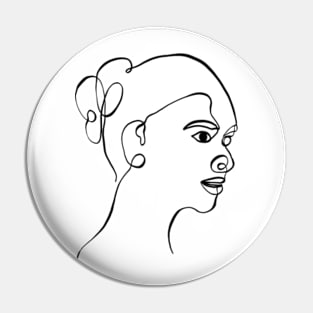 Women face one line art Pin