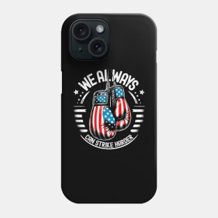 Patriotic American Strength & Honor Graphic - US Flag Pride Phone Case