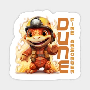 Inferno Guardian Firefighter Dragon T-Shirt Magnet