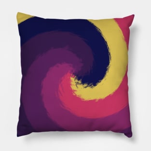 Swirl Of Sun Set Colors Pattern Pillow