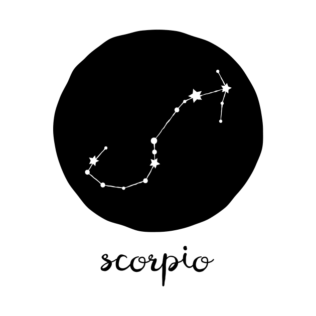 Scorpio Zodiac Constellation Astrological Sign Celestial Art Design by tortagialla