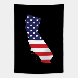 California State Shape Flag Background Tapestry