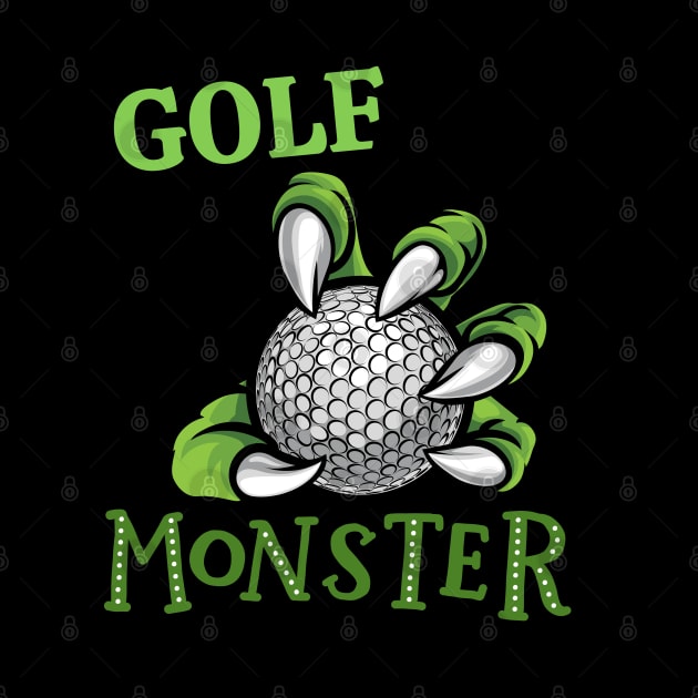 Golf monster sport Gift for golf player love golfer funny present for kids and adults by BoogieCreates