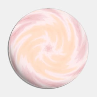 Peach and Rose Circle Pin