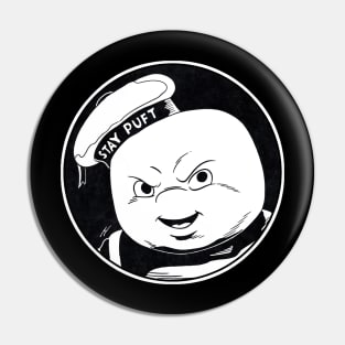 STAY PUFT MARSHMALLOW MAN - Ghostbusters (Circle Black and White) Pin
