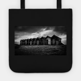 Monochrome Beach Huts Tote