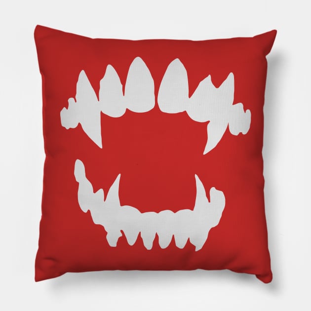 Halloween Vampier - Vampire teeth to bite Pillow by Quentin1984