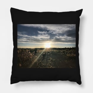 Sunset across Fields of Northern Nevada Pillow