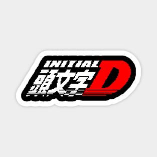 Initial D Logo Pixel Art 2 Magnet