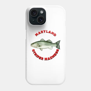 Striped Bass Fishing Maryland Striper Madness Phone Case