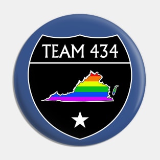 TEAM 434 - PHASE IV BLACK SHIELD RAINBOW Pin