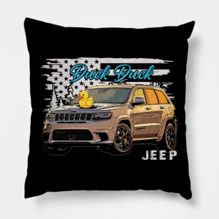 Jeep Grand Cherokee Trackhawk Car Form Vintage Artwork Pillow