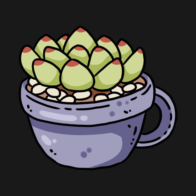 Succulent in a Cup by oixxoart