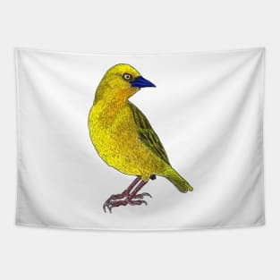 Holub&#39;s African Golden Weaver Bird Illustration Tapestry