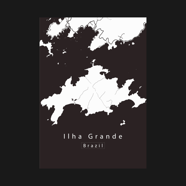 Ilha Grande Brazil Island Map by Robin-Niemczyk