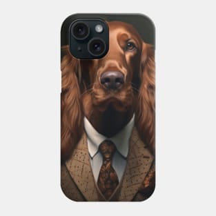 Irish Setter Dog in Suit Phone Case