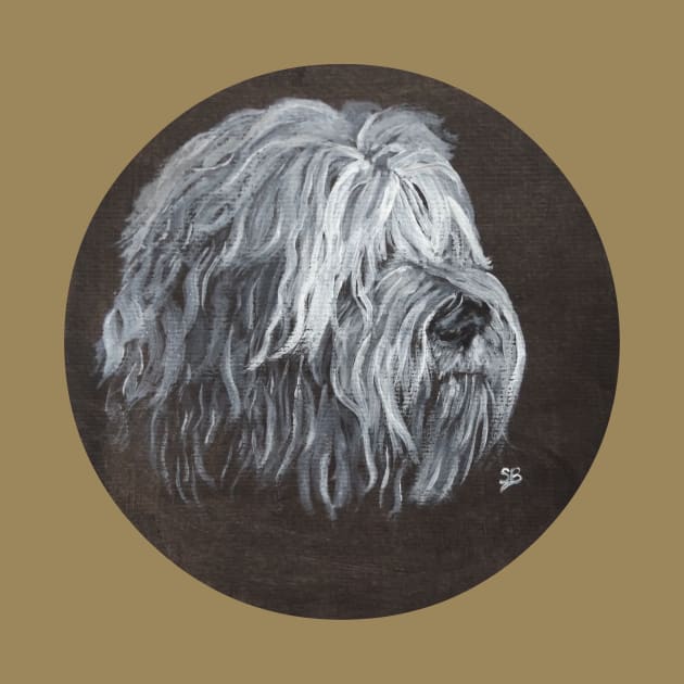 Tibetan Terrier Head by Dragonfairy