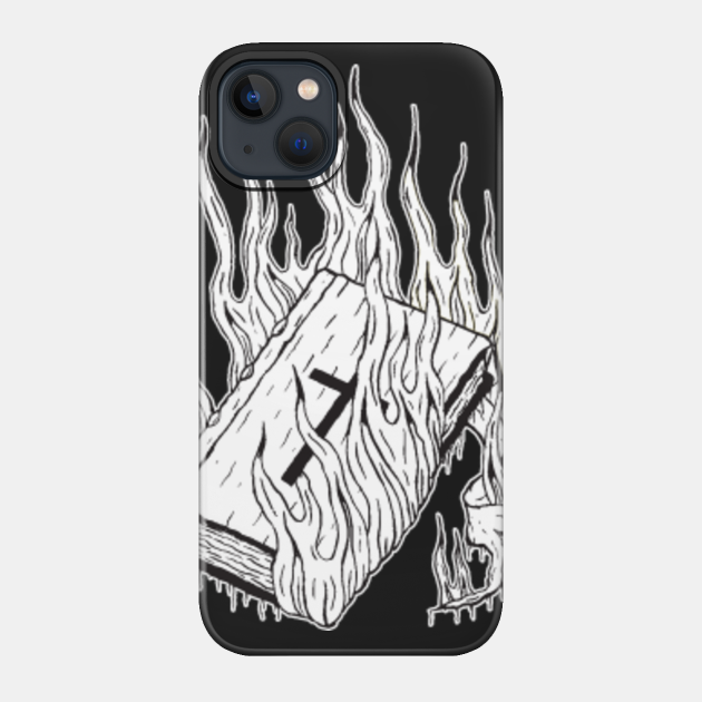 Burning Bible - Bible - Phone Case