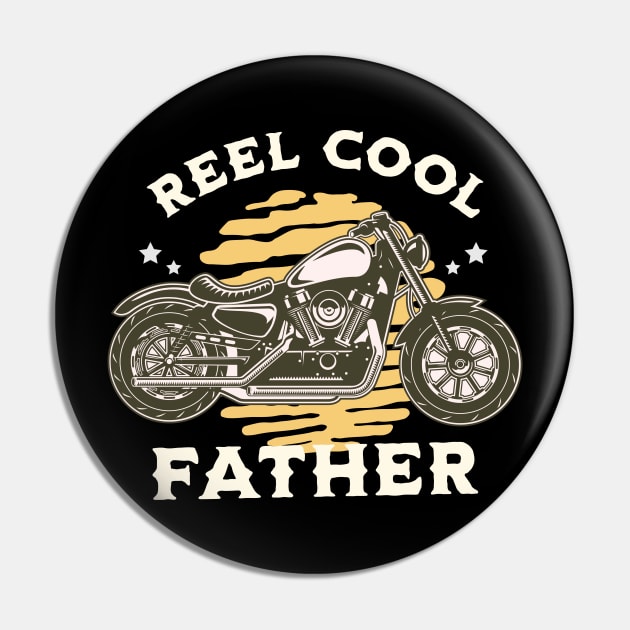 Reel Cool Father Bike Rider, Husband, Dad, Daddy, Papa Pin by Kouka25