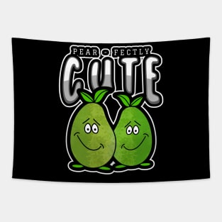 PAIR Of Funny Pears Art Pearfectly Cute Tapestry