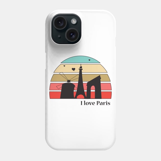 I love Paris Phone Case by dddesign