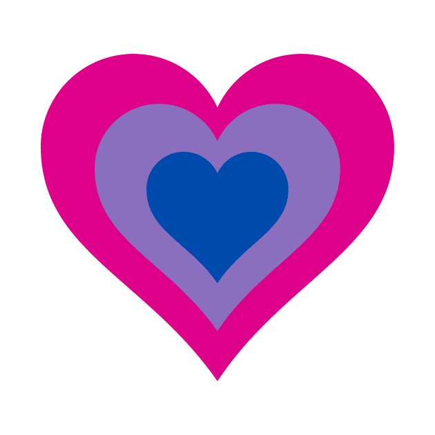 Pride Collection - Bisexual Pride Flag (Heart) by Tanglewood Creations