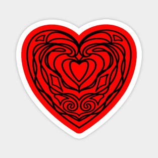 BLACK Valentine Heart Magnet