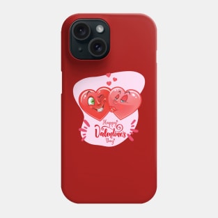 Happy Valentine's day - Funny Hearts Lovers Phone Case