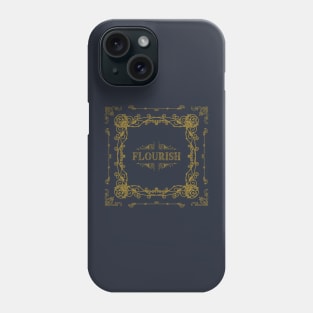 classic style template with vintage style flourish tema Phone Case