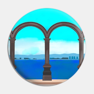 The Malecon Arches Pin