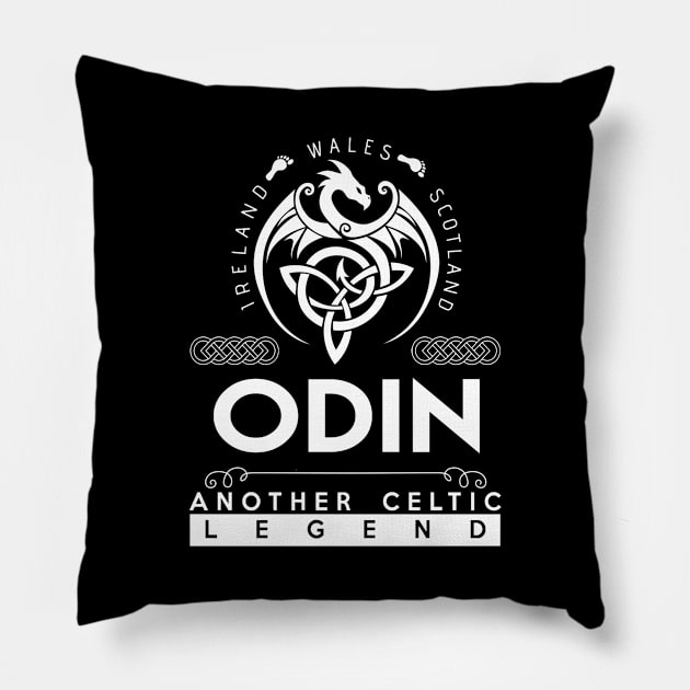 Odin Name T Shirt - Another Celtic Legend Odin Dragon Gift Item Pillow by harpermargy8920