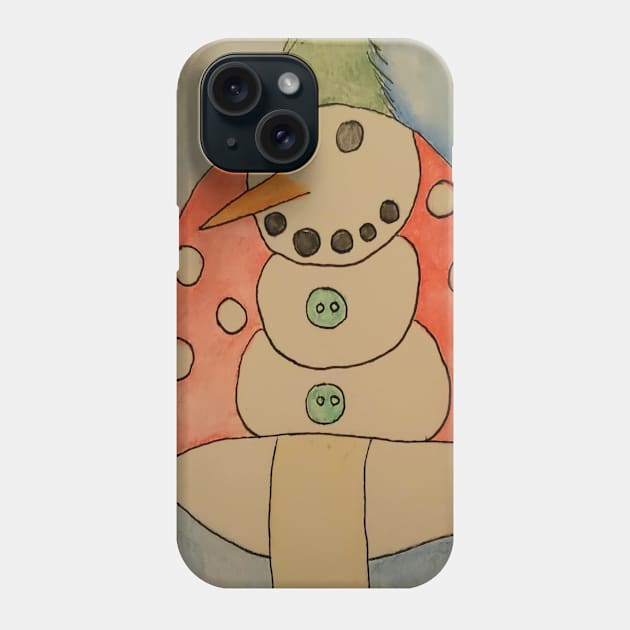 Amanita Snowman Phone Case by etherealwonders