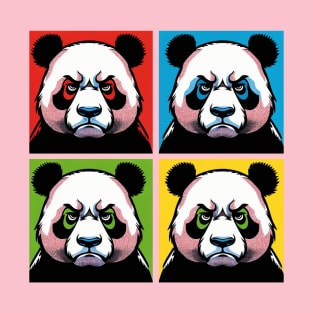 Pop Frowning Panda - Funny Panda Art T-Shirt