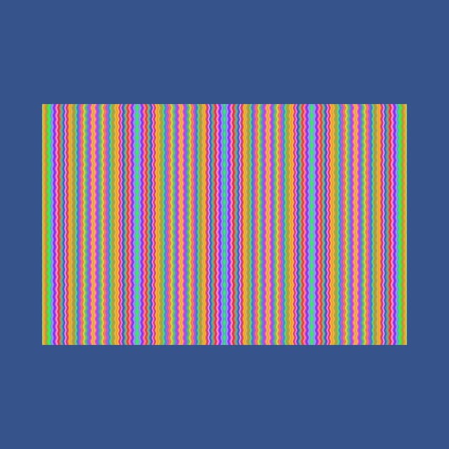 Pretty Rainbow Wiggly Stripes by Amanda1775