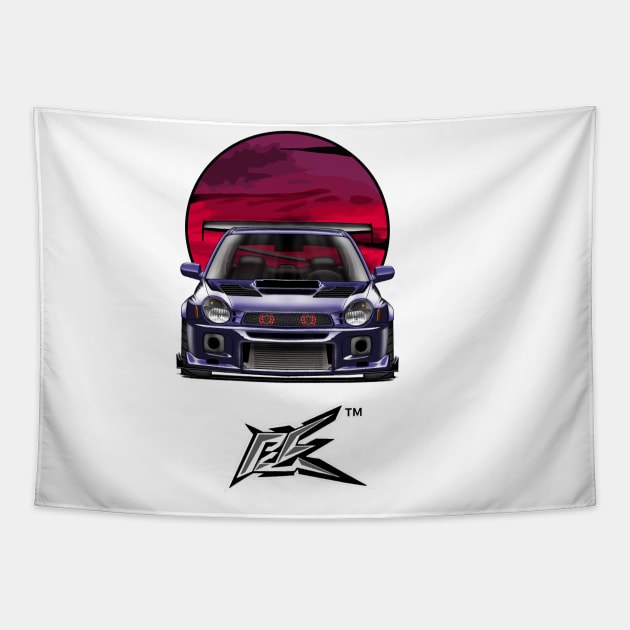 SUBARU IMPREZA WRX GC8 BUGEYE violet Tapestry by naquash