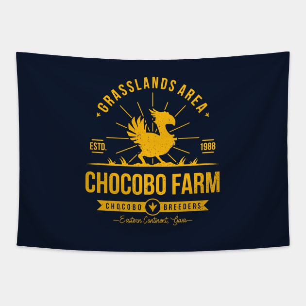 Chocobo Farm Tapestry by Alundrart
