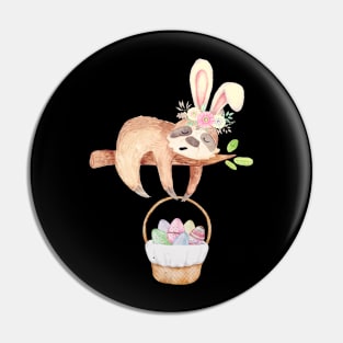 Cute Easter Sloth Pin