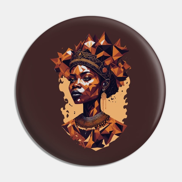 Geometric African Queen Pin by Luvleigh