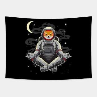 Astronaut Yoga Shiba Inu Coin To The Moon Crypto Token Shib Army Cryptocurrency Wallet HODL Birthday Gift For Men Women Tapestry