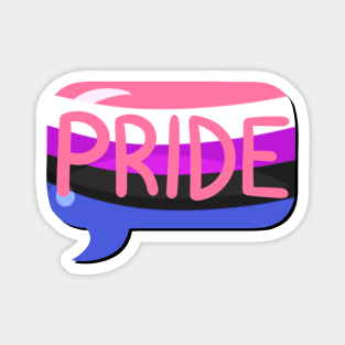 LGBTQ+ Pride Flag Bubble - Genderfluid Magnet