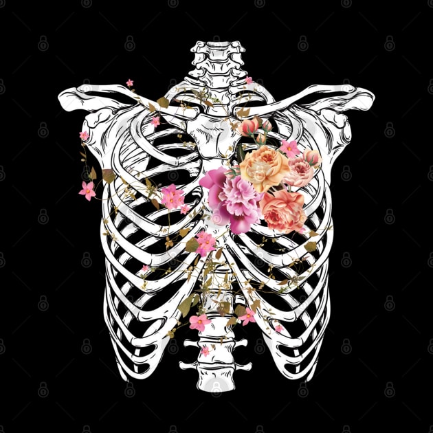 Skeleton Chest With Heart of Flowers by Make It Simple