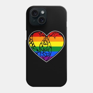 Gay Pride Flag LGBT+ Heart Phone Case